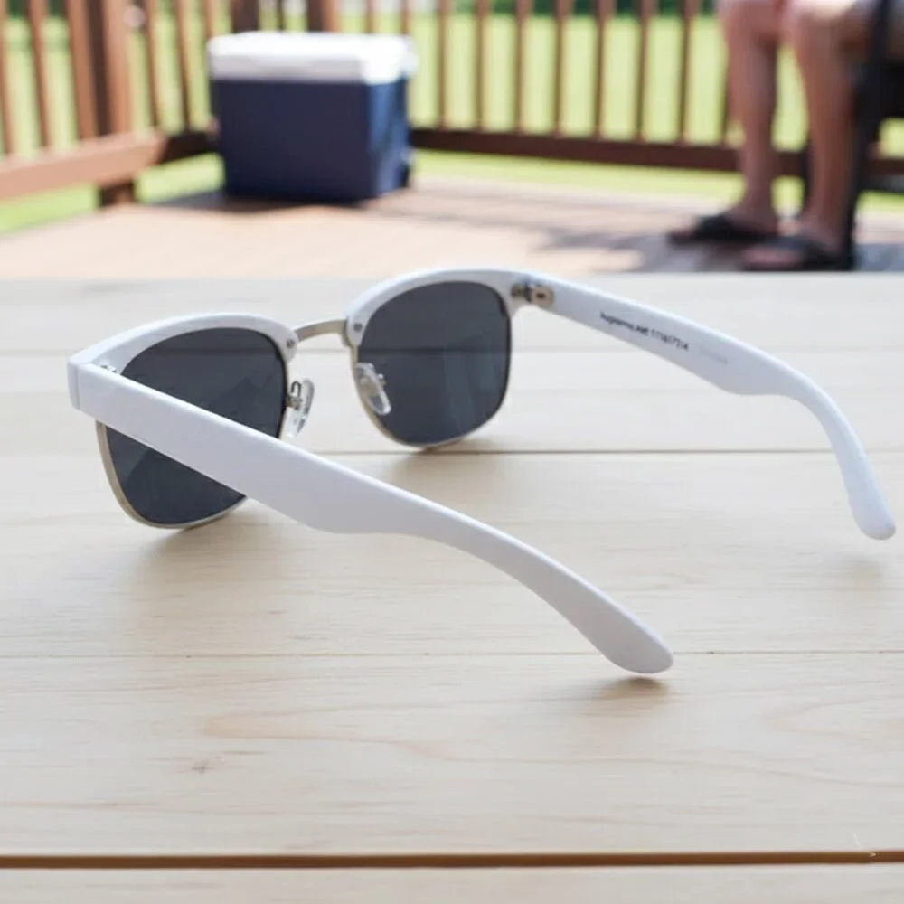 Goose Island Beer Company Sunglasses White Frame Dark Lenses Craft Beer Promo